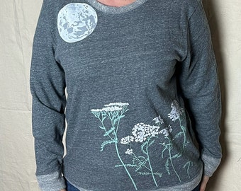 Yarrow and Full Moon Elbow Patch Sweatshirt
