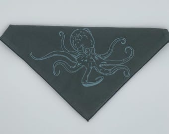 Octopus Print Cotton Bandana, USA Made