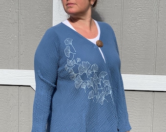 Gingo Double Crinkle Cotton Cardigan