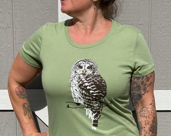 Women’s Organic Barred Owl Tee