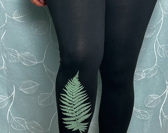 Fern Black Cotton Leggings