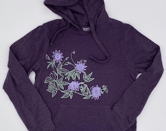 Organic/ Recycled Passionflower Lightweight Pullover Hoodie