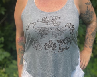 Mushroom Women’s Tank In Heather Gray