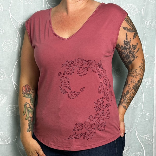 Sale! Oak Leaves V-Neck Women’s Tee