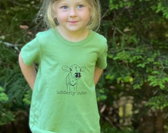 Seconds! 8 Organic Toddler Cow T-shirt