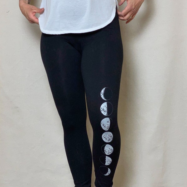 Leggings de algodón con estampado de fases lunares