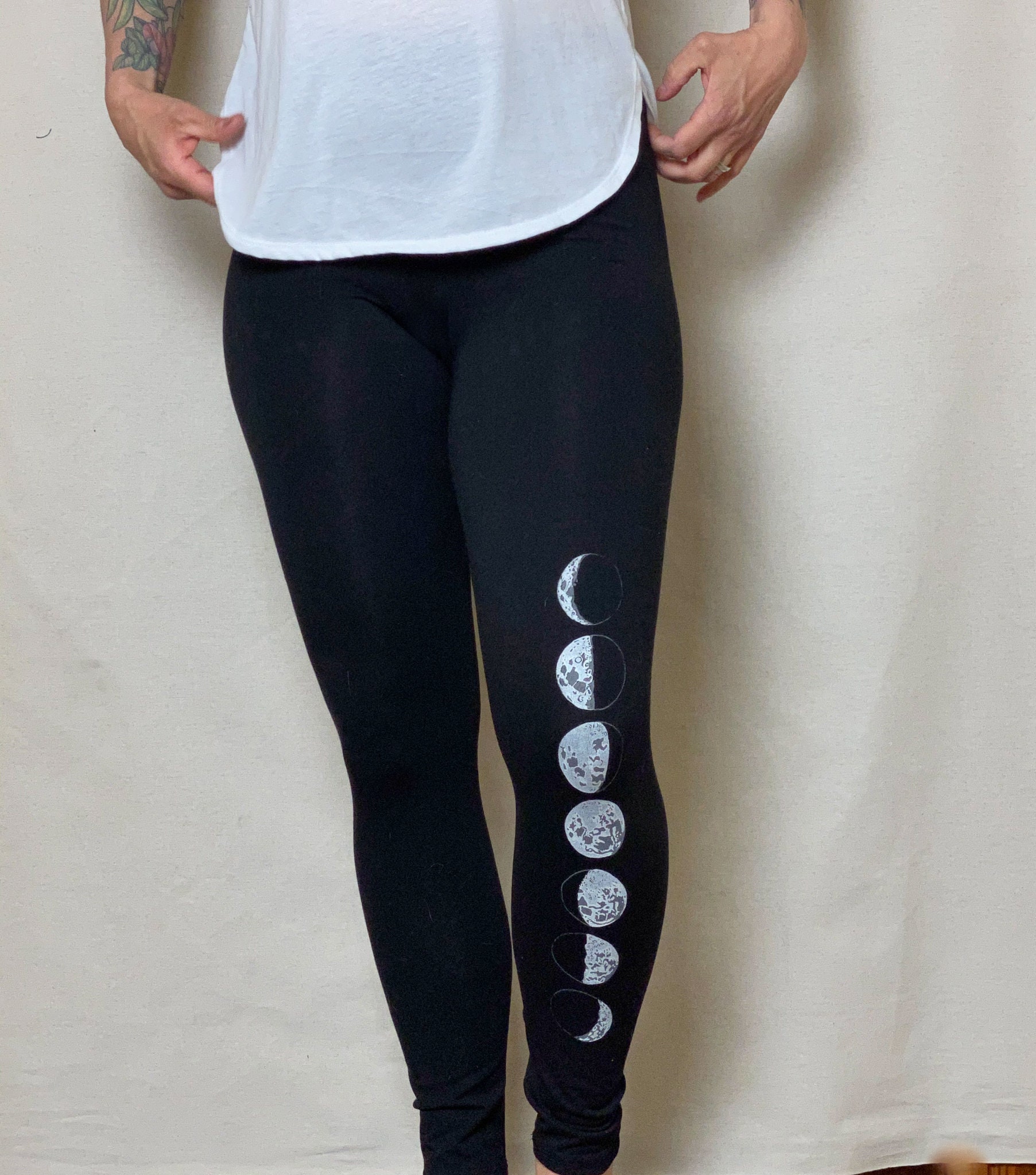 oho Moon Goddess/Phases of the Moon Shirt/crescent Moon  Leggings for Sale  by Stephani Analah