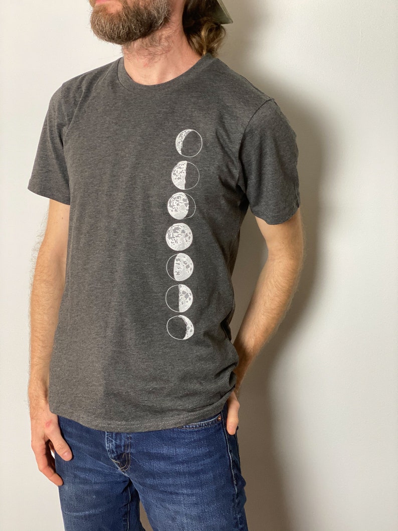 Organic/ Recycled Moons Men's / Unisex Tee image 2