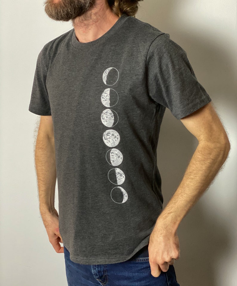 Organic/ Recycled Moons Men's / Unisex Tee image 1