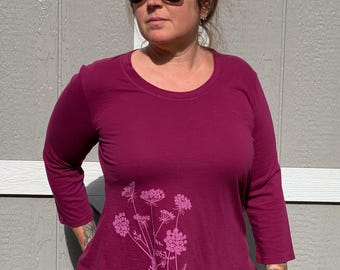 Floral Cotton Hi Low Tunic USA Made