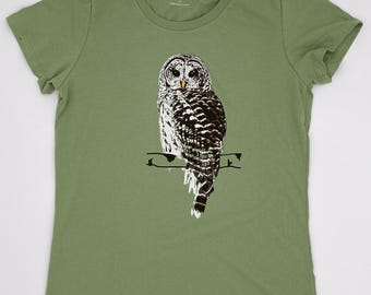 Women’s Organic Barred Owl Tee