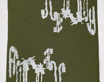 Ghost Pipe Print Cotton Bandana Alter Cloth, USA Made