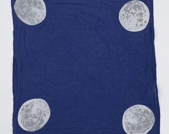 Full Moon ekologisk bomullsbandana Alter Cloth Tillverkad i USA (22"x22")