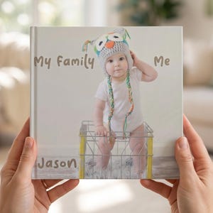 First Birthday Book Personalized Family Photo Baby Board Book: Custom Storybook Gift