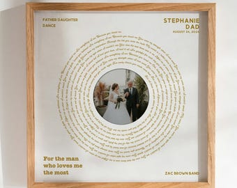 Wedding Song Lyrics Print: Father of the Bride - Daughter Dance Gift