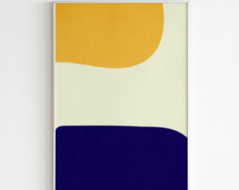 Mid Century Modern Art Print: Abstract Geometric Shapes, Colorful Wall Decor