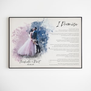Personalized Wedding Song Lyrics Canvas Print: First Dance Photo Gift