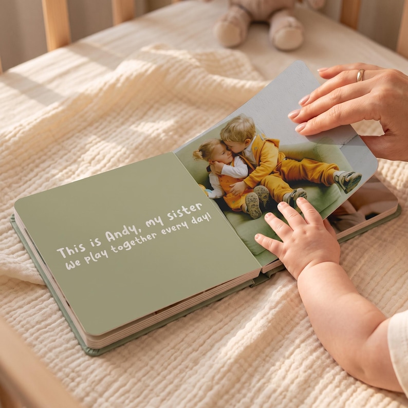 Personalized Family Photo Baby Board Book: Custom Storybook Gift image 8
