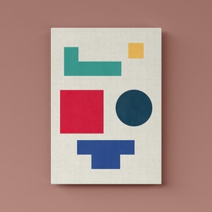 Geometrische Formen Kunstdruck: Mid Century Modern Wand Dekor