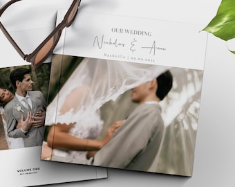 Álbum de Fotos de Casamento Personalizado: Livro Impresso com Capa Dura ou Brochura para Guardar como Lembrança