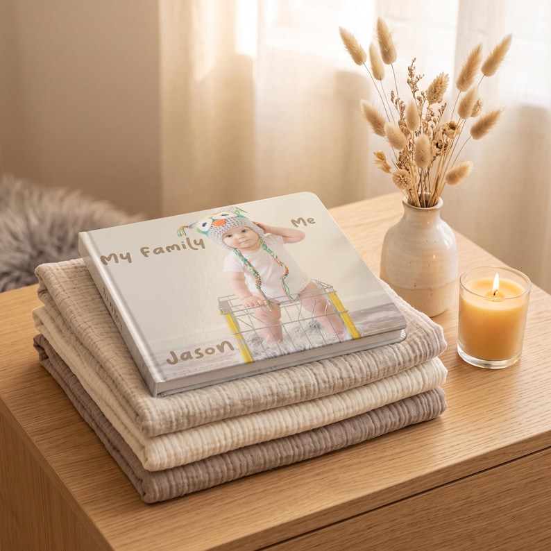 Personalized Family Photo Baby Board Book: Custom Storybook Gift image 4
