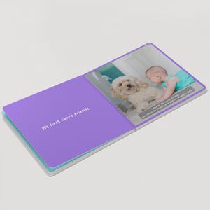 Customized baby album with photos, family and friends memory board book for babies