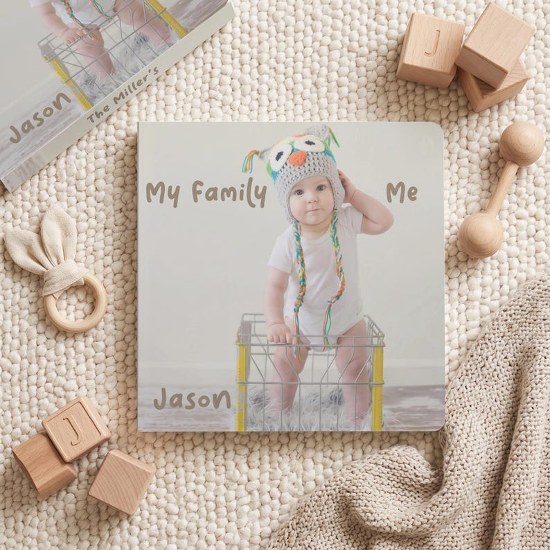 Personalized Family Photo Baby Board Book: Custom Storybook Gift image 2