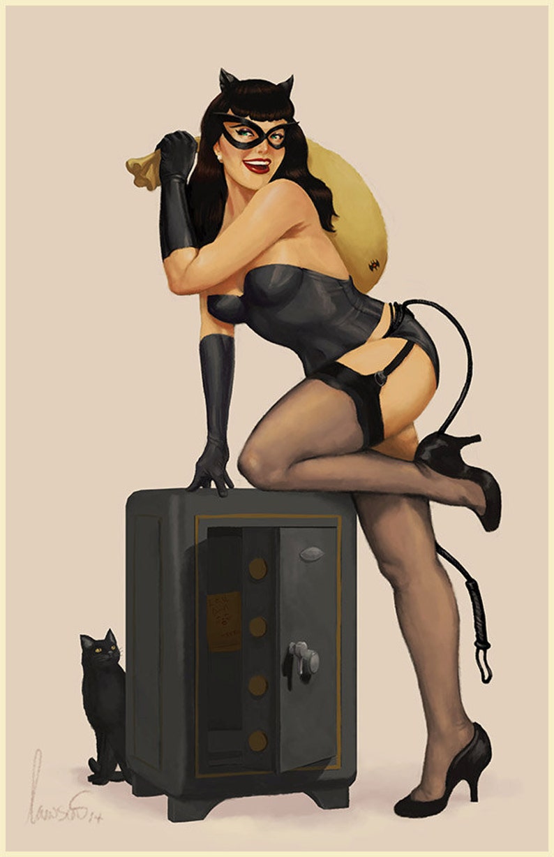 Cat Burglar caught in the act fine art print image 1