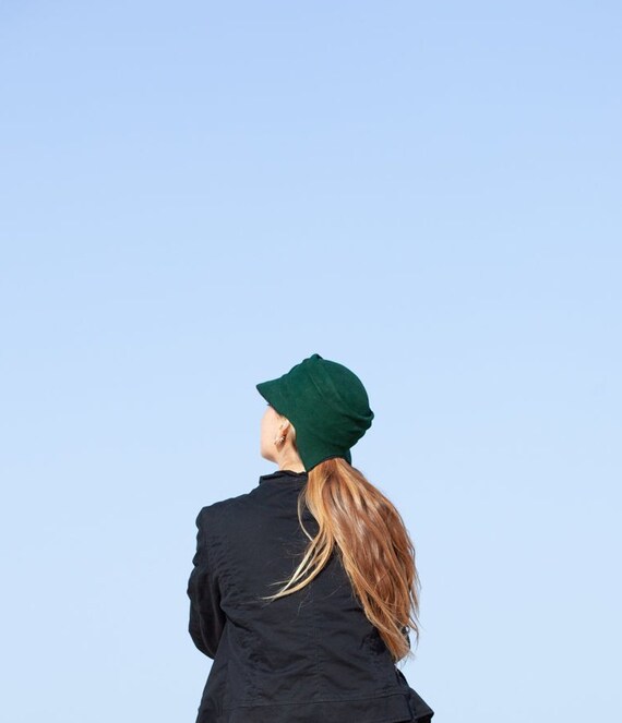 Green Felt Hat for Women Every Day Hat 