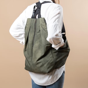 Wandelbarer Rucksack, Tasche mit Taschen, Holster für Frauen, veganer Fahrradrucksack
