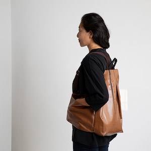 Tan Vegan Backpack for Women – Stylish & Practical