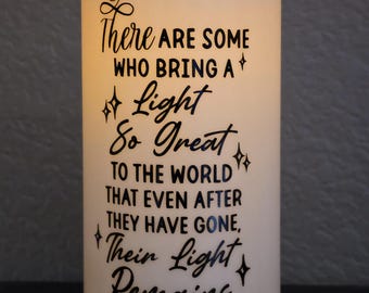 Memorial LED Candle: Sympathy Gift with Condolence Card