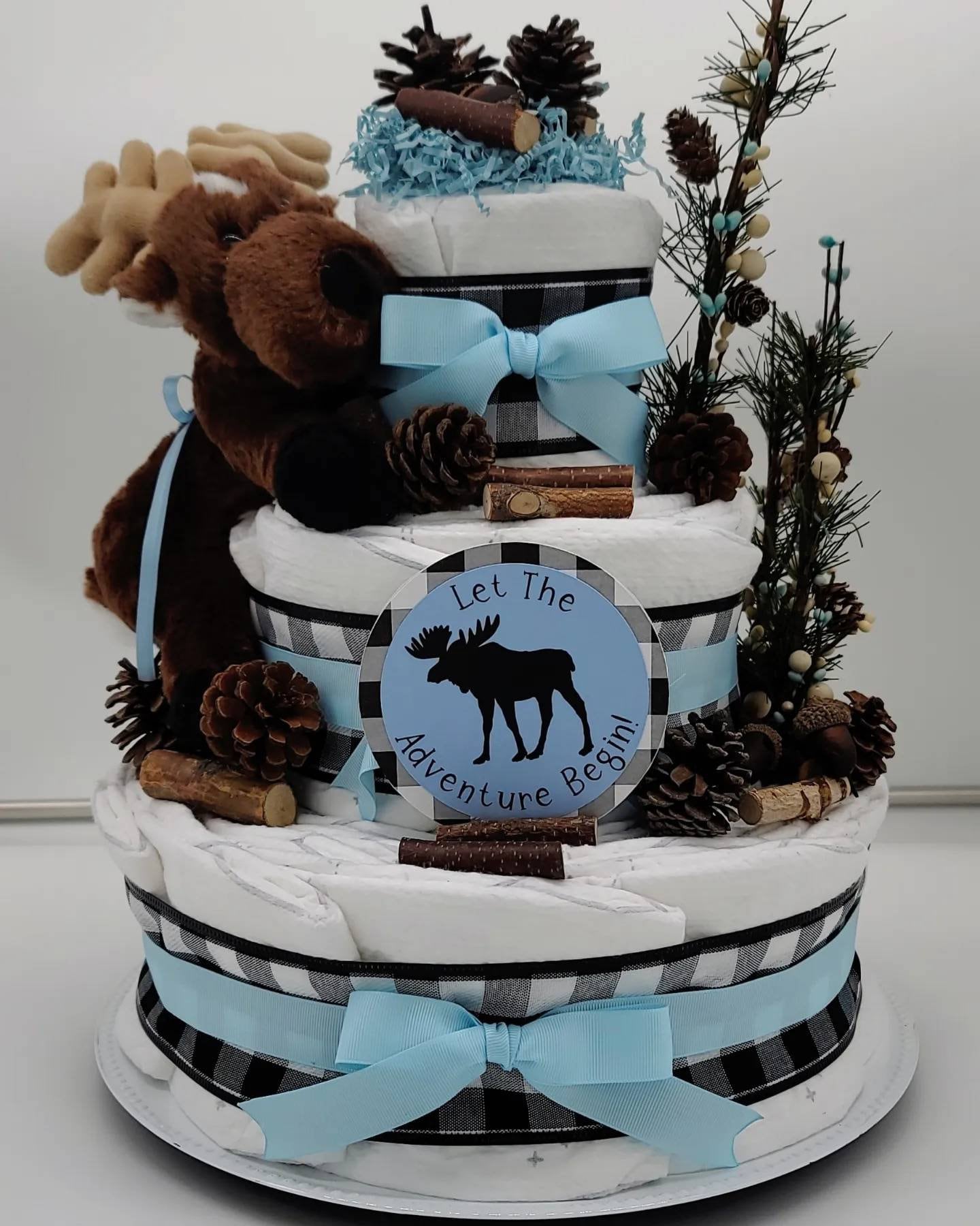 Moose diaper cake sales