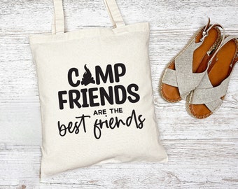 Camping Tote, Camp Friends Tote Bag, Camp Friends Are The Best Friends Tote Bag, Vacation Tote Bag, Camping Trip Tote Bag, Canvas Bag, Tote