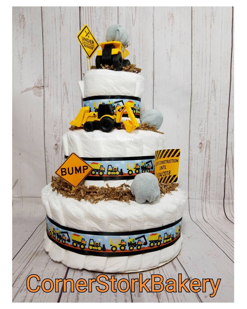 Tractor Trucks Diaper Cake Construction Trucks Diaper Cake Etsy