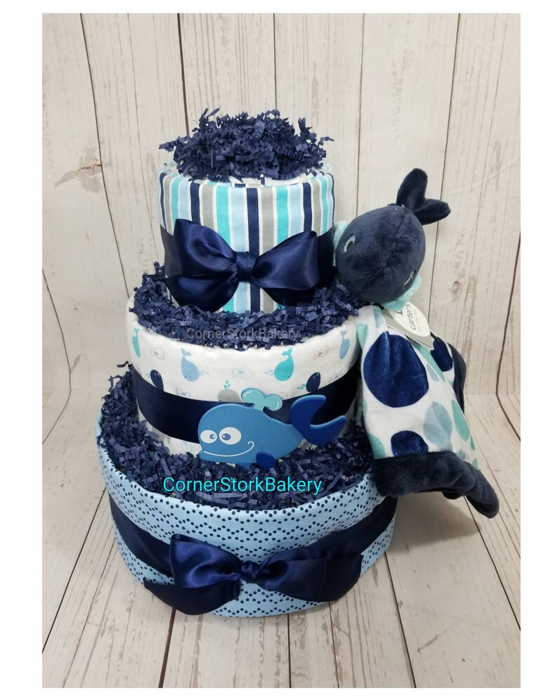 Whale Diaper Cake Nautical Diaper Cake Boys Diaper Cake Etsy