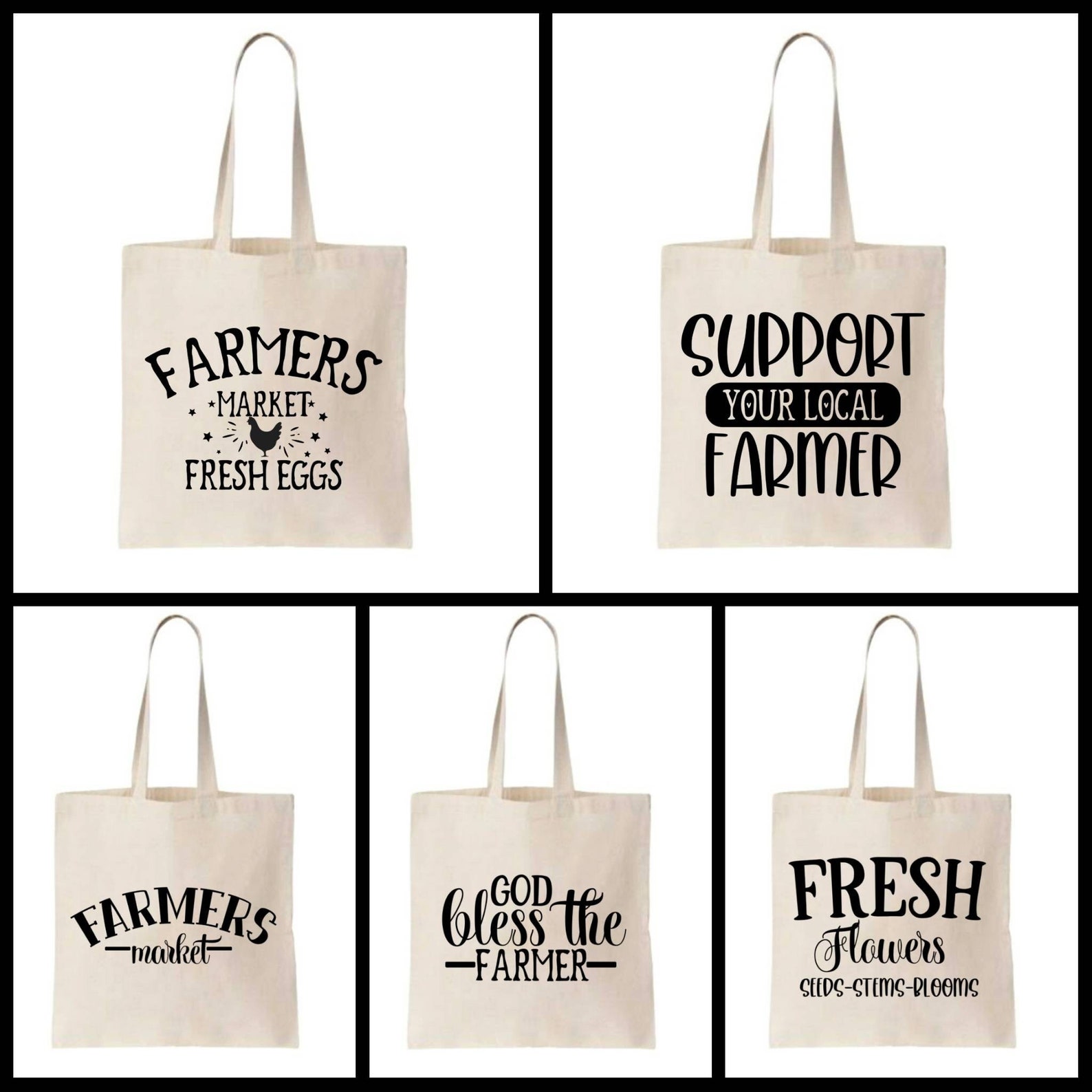 Farmers Market Tote Bag Tote Bags Etsy