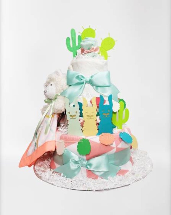 llama diaper cake