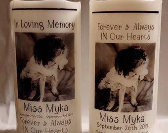 Personalized Memorial Candle, Memorial Led Pillar Candle, Condolence Candle, In Loving Memory Candle, Candle