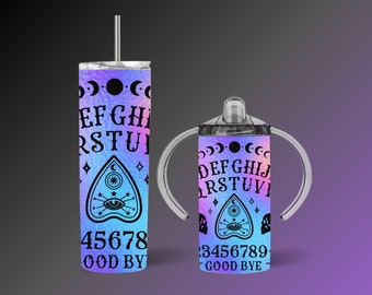 Ouija Board Tumbler, Matching Tumbler and Sippy Cup, Tumbler and Sippy Cup Set, Mini and Me Tumblers