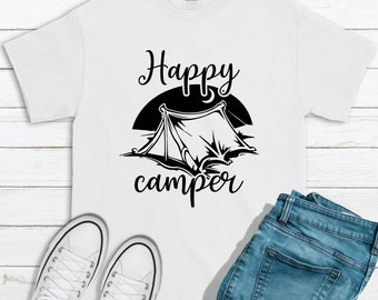 Happy Camper Shirt, Camping Tshirt