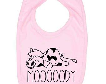 Funny Cow Baby Bib: Mooooody Gift