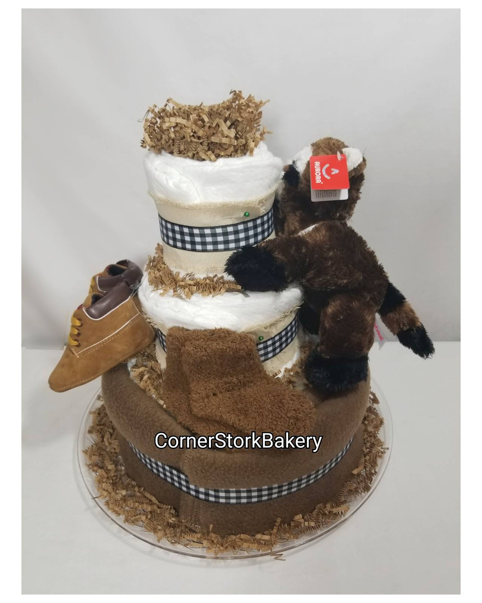 Raccoon Diaper Cake Raccoon Baby Gift Baby Gift Boys Diaper Etsy