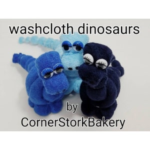 washcloth dinosaur