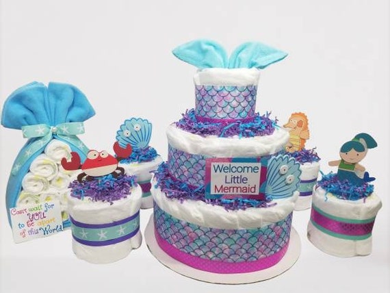 mermaid diaper cake