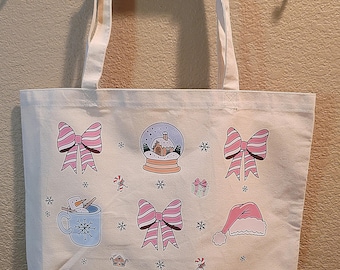 Christmas Tote, Holiday Reusable Bag