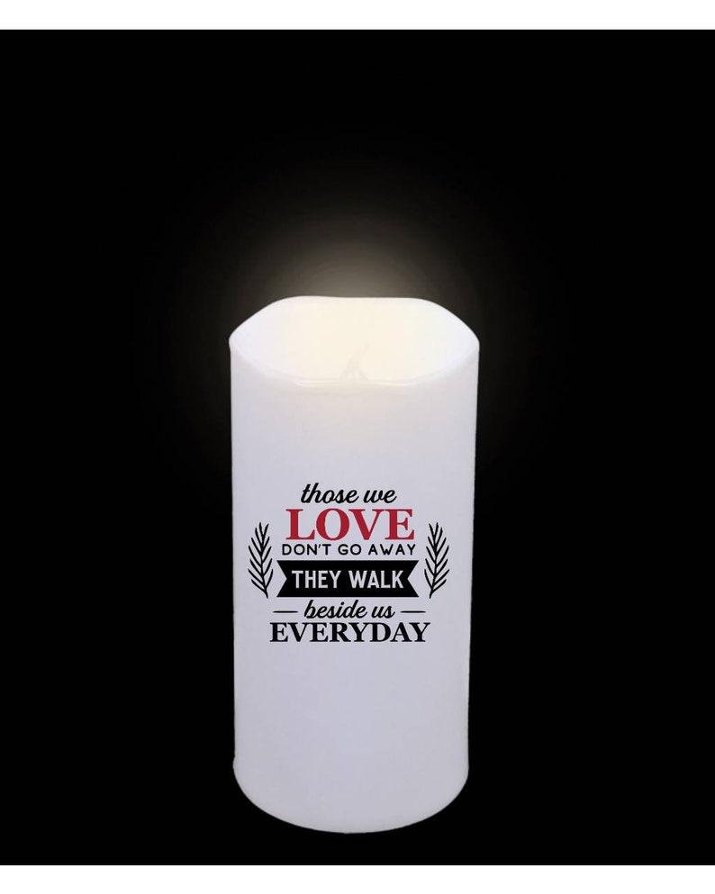 Flameless Led Memorial Candles Memorial Led Pillar Candles Etsy