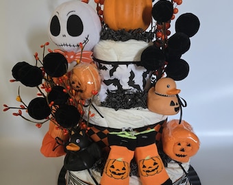 Little Pumpkin Diaper Cake, Pumpkin King Diaper Cake, Halloween Diaper Cake, Baby Gift, Baby