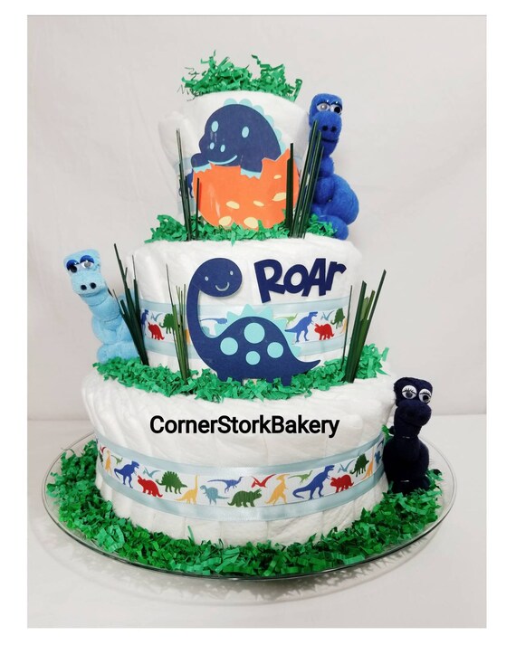 dinosaur diaper cake
