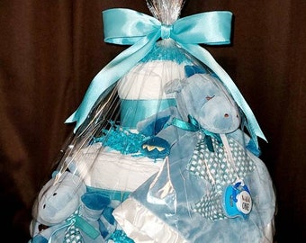 Wild One Diaper Cake, Boys Diaper Cake, Boys Dragon Diaper Cake, Diaper Cake